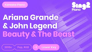Download lagu Beauty and the Beast - John Legend, Ariana Grande (Piano Karaoke) mp3