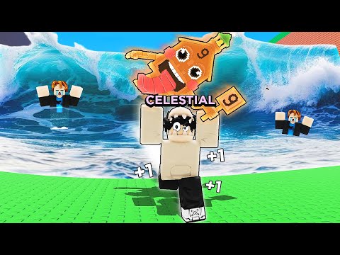 Starting from Zero with the Celestial Brainrot in Escape the Tsunami (Roblox)
