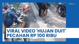 Viral Uang Pecahan Rp 100 Ribu Berserakan Terjatuh di Jalan Medan: Pemotor Lain Bantu Kembalikan