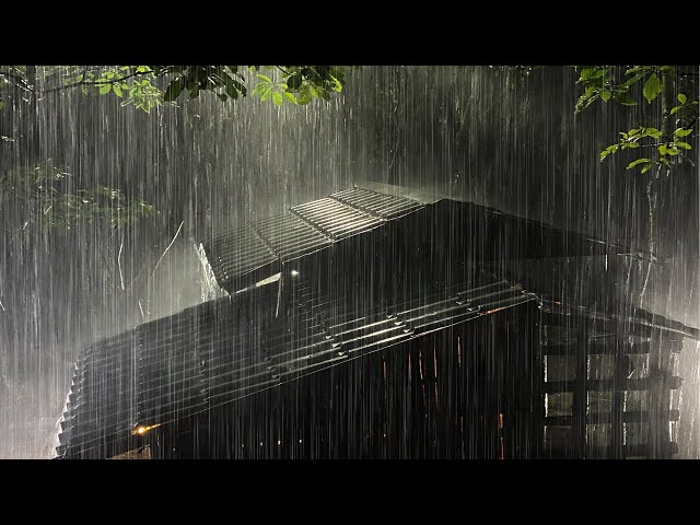 Fall into Sleep in Under 3 Minutes with Heavy Rain & Thunder on a Metal Roof of Farmhouse at Night SDDEFAULT Thumbnail