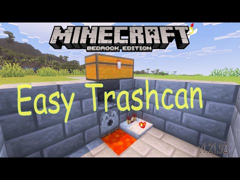 Easy Trashcan Tutorial! Minecraft 2025