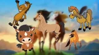 Finger Family Nursery Rhymes for Children .Horse Cartoons  Finger Family Children Nursery Rhymes