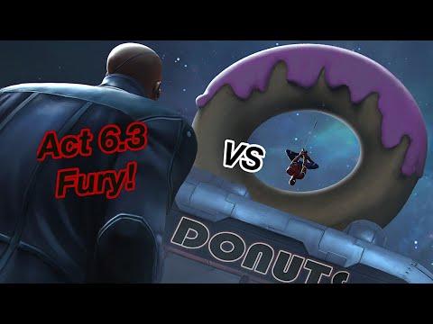 Stark Spidey Soloing the Act 6 Nick Fury Boss!!! | Marvel: Contest of Champions