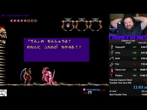 Demon´s Crest any% speedrun 11:03.14