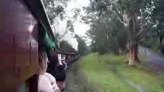 preview picture of video 'Puffing Billy Steamtrain ride June 2007'