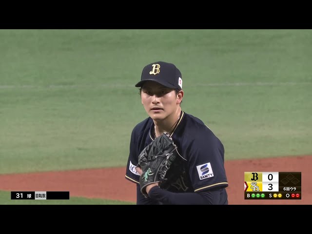 【6回裏】好リリーフ!! バファローズ・高島泰都 2イニングを2奪三振無失点に抑える!! 2025年7月27日 福岡ソフトバンクホークス 対 オリックス・バファローズ