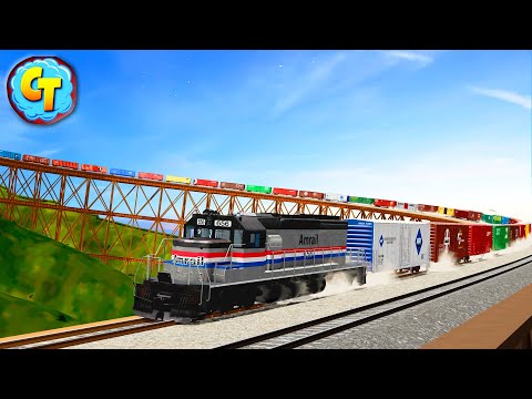 Train Accidents Derailments ✅ Longest Train in BeamNG ✅ World RECORD!