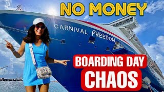 CRUISE BOARDING DAY CHAOS: A Carnival Freedom Cruise Adventure from the Start!
