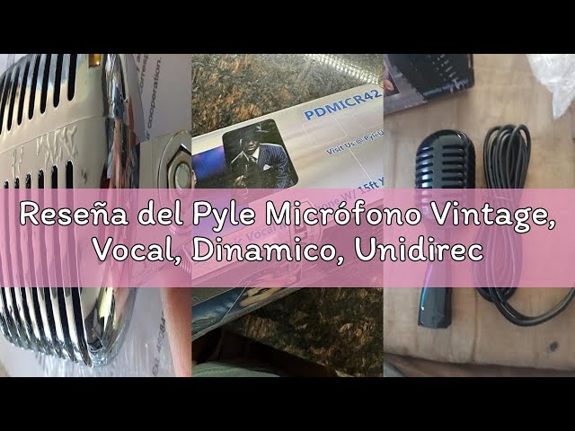 Vídeo relacionado con PYLE Micrófono vintage, Vocal, Dinamico, Unidireccional, Cable XLR, Universal