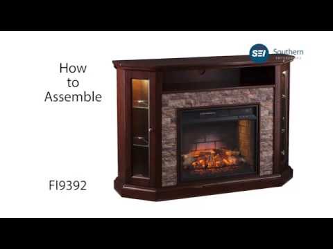 FI9392: Redden Corner Convertible Infrared Electric Media Fireplace Assembly Video