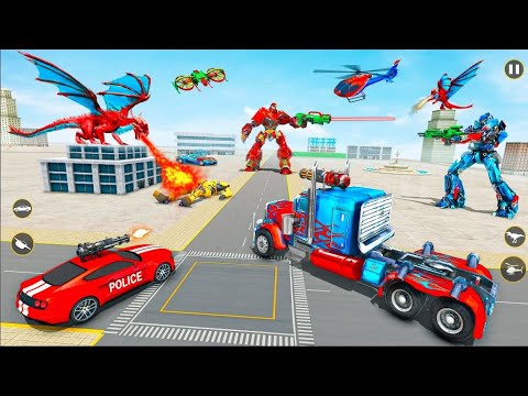 Dragon Robot Police Truck Game | Android Gameplay