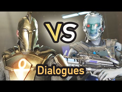 DOCTOR FATE VS FREEZE SAVE NORA FRIES PLEASE DIALOGUES QUOTE INJUSTICE 2 2020