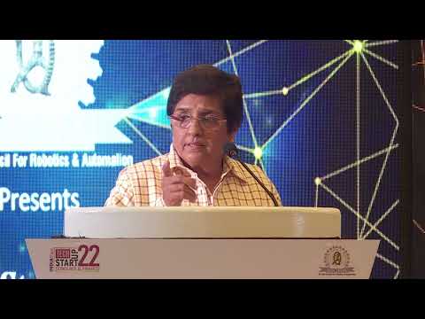 Dr. Kiran Bedi Representing Navjyoti team at IndiaFirst Tech Startups Conclave'22