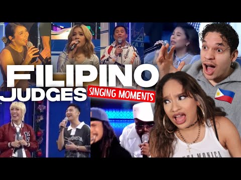Filipino Judges are CRAZY GOOD! Latinos react to Filipino Judges Singing Moments