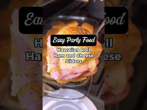 This Hawaiian Roll Ham and Swiss Slider recipe is an excellent party or game day food!! #partyfoods