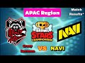 APAC Region Final Round - Crazy Raccoon VS NAVI ( Results )
