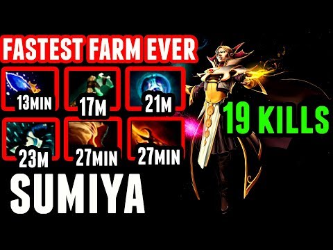 Dota 2 Invoker Fast Farm - Sumiya - Fastest level 25 Ever - 7.07 FULL GaMe