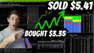 How To Day-Trade Super Volatile Stocks (200%+ in a day) | $GTEC