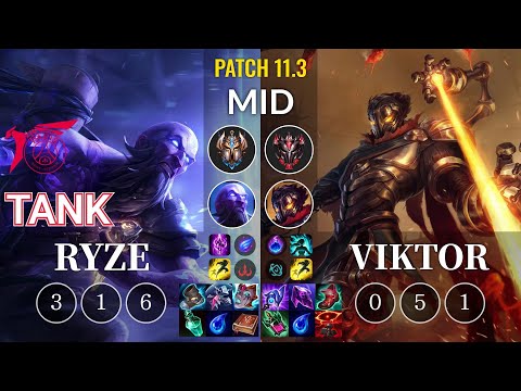 TLN Tank Ryze vs Viktor Mid - KR Patch 11.3