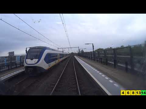 A train driver's view: Almere Oostvaarders - Hoofddorp Opstel, SLT, 10-Jul-2019.