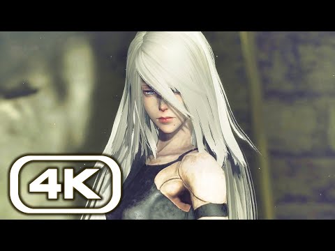 Nier Automata - 2B vs A2 Boss Fight (4K 60FPS)