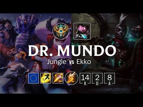 Dr. Mundo Jungle vs Ekko - EUW Grand Master Patch 8.24