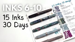 15 inks 30 days // Inks 6-10 // Leonardo, Nahvalur, Platinum & Pilot #fountainpenink #30inks30days