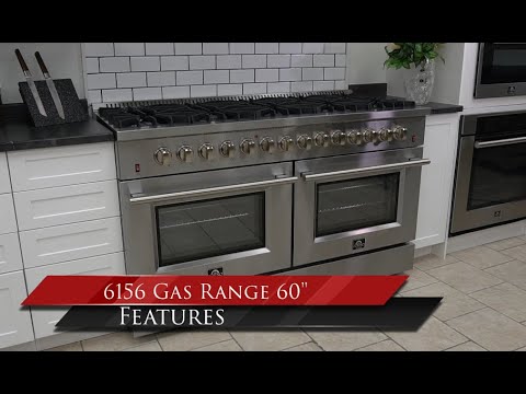 FFSGS6156-60 - 60″ Galiano FORNO Electric Oven Dual Fuel FORNO 142,000 BTU