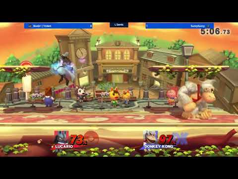 [12/23/17|Sm4sh] LSF: Boolin'|Trident (Little Mac, DK) VS SunnySunny (Lucario)