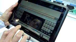 Unique Split Keyboard Gesture on a Fujitsu Android Tablet