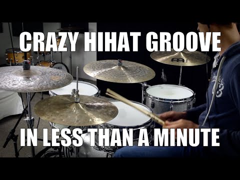 Crazy Hihat Groove in less than a Minute - Daily Drum Lesson