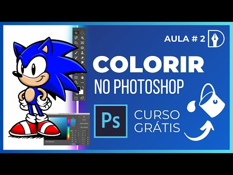 Como Usar o Baldinho de Tinta no Photoshop Colorindo o Sonic Passo a Passo