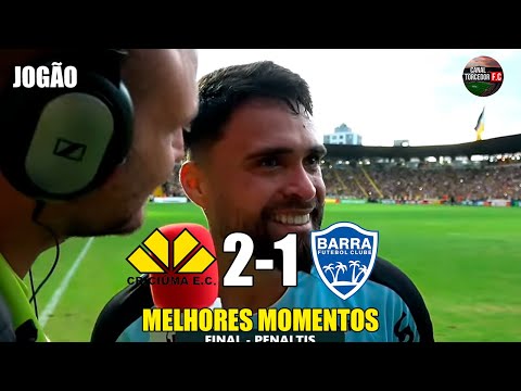 Gols e lances de Criciúma x Barra