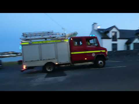 RARE Scottish Fire & Rescue Service Port Ellen Volunteer Fire Engine 999 response Islay Scotland