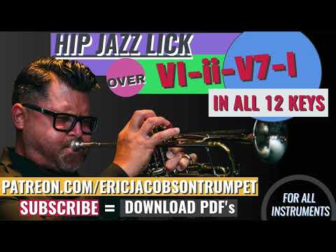 Cool Jazz Lick over chord changes, Tom Harrell, Freddie Hubbard
