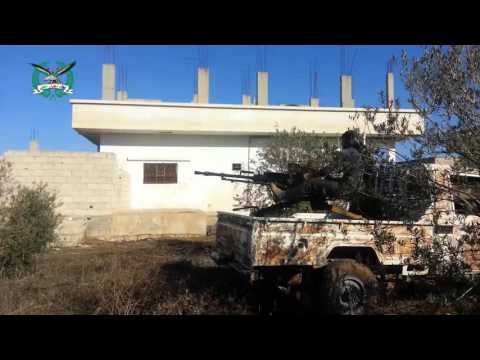 استهداف دشمة لقوات النظام في اللواء 82 برشاش 14.5 من قبل لواء أحرار انخل على جبهة الشيخ مسكين في ريف درعا