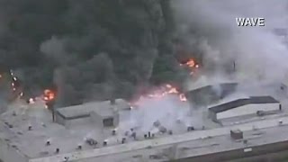 Four-alarm fire at Louisville GE building