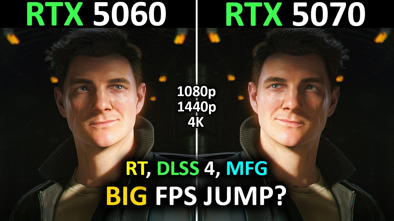RTX 5060 vs RTX 5070 | Worth The Upgrade? | DLSS 4, RT + MFG 6X | 1080p, 1440p, 4K