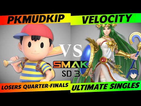 SMAK-SD3 Losers Quarter-Finals - PKMudkip (Ness) vs. Velocity (Palutena, Marth) - SSBU