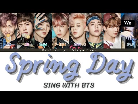 KARAOKE BTS DUET | SPRING DAY (봄날) [ 8 Members ] | Easy Lyrics and Backing vocals