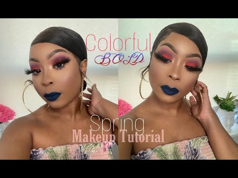COLORFUL BOLD SPRING MAKEUP TUTORIAL🌄