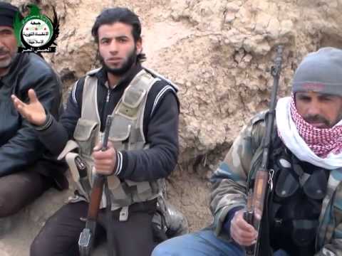 كلمة من قبل أحد عناصر لواء المعتصم بالله المرابطين في محيط مطار دير الزور العسكري