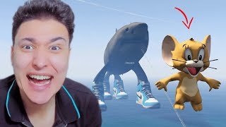 الفار الصغير مع اكبر سمكة قرش ????