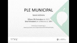 PLE ORDINARI 30/10/2023