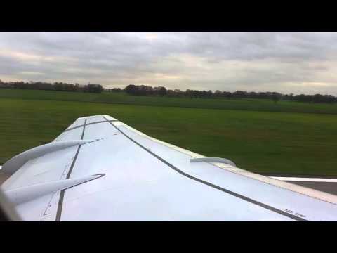 Takeoff from Hannover  flight to Zurich  Swiss air  Fokker 100