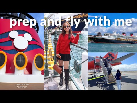 Thumbnail for Prep and Fly with me to Disney Cruise Australia 🚢 ✈️  | travel day vlog, hair colour, Mecca, Kmart