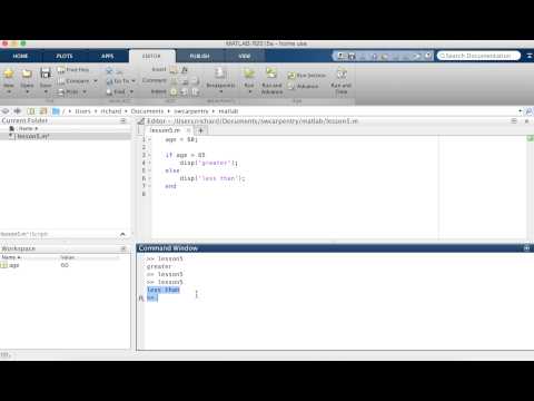 Matlab Conditional Statement Example