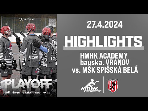 Highlights PLAY OFF: HMHK ACADEMY bauska. VRANOV U20 - MŠK SPIŠSKÁ BELÁ U20