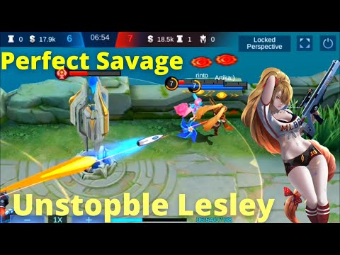 HeadShot | Lesley Perfect SAVAGE | How To Play Lesley Mobile Legend | Mobile Legend Perfect Savage!
