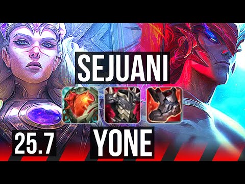 SEJUANI vs YONE (TOP) | 1100+ games, Dominating | EUW Diamond | 25.7